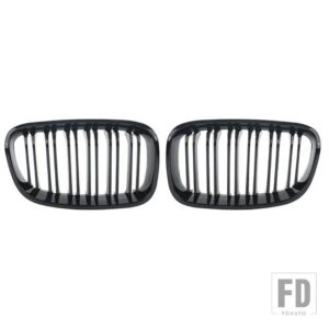 BMW RICOY グロスブラック 2011 - 2014 F20 F21 118I 120I 140I 2 ハッチバックスポーツキドニーグリルグリル - Gloss black