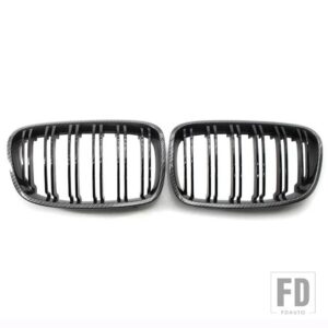 BMW RICOY グロスブラック 2011 - 2014 F20 F21 118I 120I 140I 2 ハッチバックスポーツキドニーグリルグリル - Carbon Fiber