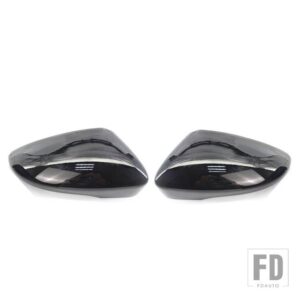 VW ABS カーボンカラーグロスブラックバックミラーキャップビートル CC EOS パサート B7 シロッコジェッタ MK6 - Black