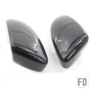 VW ABS カーボンカラーグロスブラックバックミラーキャップビートル CC EOS パサート B7 シロッコジェッタ MK6 - Carbon Fiber