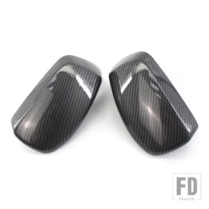 BMW カーボンリアビュードアウイングミラーサイドミラーカバーキャップシェルケース E60 E61 E63 E64 5シリーズモデル 2004-2008 - Carbon Fiber