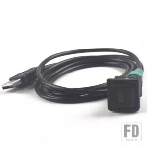 アウディ VW USB オーディオケーブルアダプター CD プレーヤーラジオワイヤーケーブルゴルフパサートポロ GTI ティグアンシュコダ用 - Black