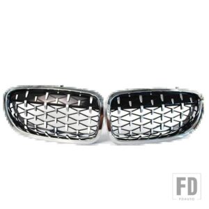 BMW フロントスポーツグリルキドニーグリルグリル 5シリーズ F10 F11 520I 523I 525I 530I 535I 2010 + - Silver