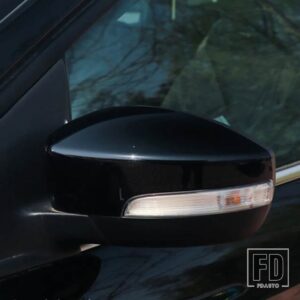 フォード クーガエスケープ C520 ECOSPORT 2013-2018 フォーカス 3 MK3 SE ST RS グロスブラックサイドウイングバックミラーカバーケースキャッ - Black