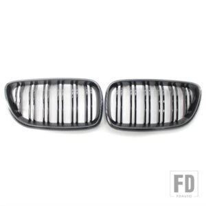 BMW カーボンデュアルスラットフロントフードキドニーグリルグリル F22 F23 M2 2014-2018 用 225I 218I 220I - Carbon Fiber