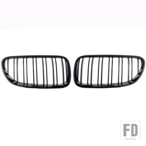 BMW フロントグリルキドニーグリル E92 E93 320I 328I 335I 2 ドア 2010 2011 2012 グロスブラックデュアルライン - Gloss black