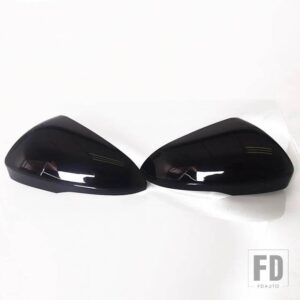 フォード LHD フォーカス MK4 IV 2019-22 グロスブラックサイドウイングリアビューバックミラーカバーキャップ交換シェル - Carbon Fiber