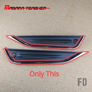 ボルボ フォグライトトリム - ブラック クロームモールディング付き 31323852 31323853 S60 S60L V60 クロスカントリー 2014-18用 - Chrome bars Pair