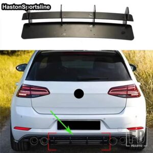 マットブラックカーアクセサリーリアバンパーディフューザーテールエプロンフラップサイドスプリッタースポイラー VW ゴルフ 7.5 R MK7.5 GTI - 7.5 R
