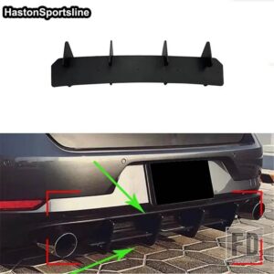マットブラックカーアクセサリーリアバンパーディフューザーテールエプロンフラップサイドスプリッタースポイラー VW ゴルフ 7.5 R MK7.5 GTI - 7.5 GTI