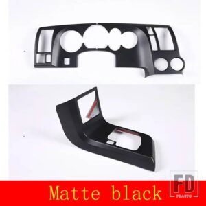トヨタ 2007-2013 タンドラ ABS カーボンダッシュボード大型パネル装飾カバーステッカー内装部品 - Matte black-2Pcs