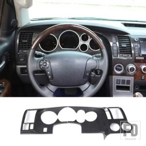 トヨタ 2007-2013 タンドラ ABS カーボンダッシュボード大型パネル装飾カバーステッカー内装部品 - Carbon Fiber-1Pcs