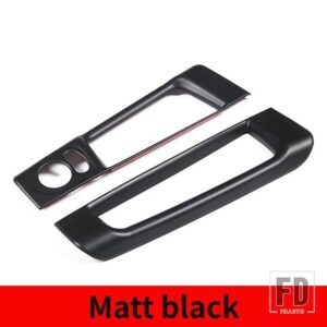 フィアット 500 2010-2022 ABS カーボンバックミラー調整ボタン装飾フレームステッカーインテリアアクセサリー LHD - matt black