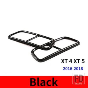キャデラック XT4 XT5 XT6 CT4 CT5 2016-2023 ステンレステール喉マフラーマフラーカバーステッカーカーアクセサリー - XT4 XT5 Black