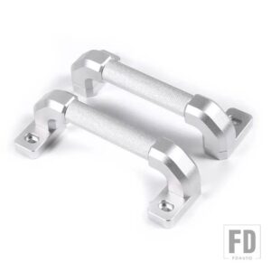 ランドローバー 2004-2018 ディフェンダー 90 110 130 合金黒インテリアドアハンドルインテリアアクセサリー - style 2 Silver