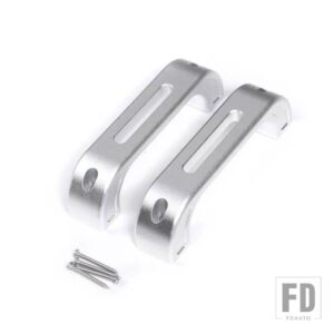 ランドローバー 2004-2018 ディフェンダー 90 110 130 合金黒インテリアドアハンドルインテリアアクセサリー - style 1 Silver