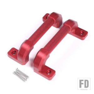 ランドローバー 2004-2018 ディフェンダー 90 110 130 合金黒インテリアドアハンドルインテリアアクセサリー - style 2 Red