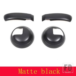 フィアット 500 2010-2023 ABS カーボン車内ハンドルパネルフレームカバートリムステッカーカーアクセサリー - Matte Black