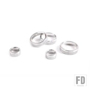 マツダ MX-5 NC 2009-15 合金レッド//ブラックカーエアコン音量調整ノブカバートリムカーアクセサリー - Silver