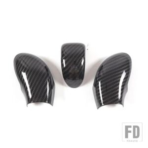 シボレー コルベット C6 2005-2013 ABS ブラック/カーボンギアシフトヘッドカバートリムステッカーカーアクセサリー - 3 pcs ABS Carbon