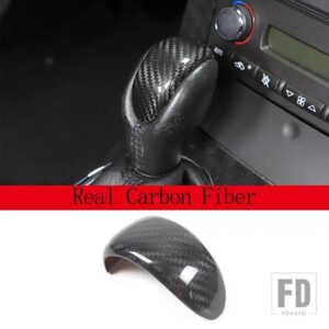 シボレー コルベット C6 2005-2013 ABS ブラック/カーボンギアシフトヘッドカバートリムステッカーカーアクセサリー - 1 pcs Real Carbon