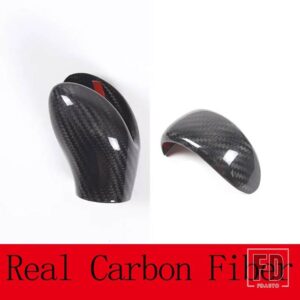 シボレー コルベット C6 2005-2013 ABS ブラック/カーボンギアシフトヘッドカバートリムステッカーカーアクセサリー - 2 pcs Real Carbon