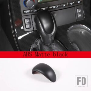 シボレー コルベット C6 2005-2013 ABS ブラック/カーボンギアシフトヘッドカバートリムステッカーカーアクセサリー - 1 pcs Matte black
