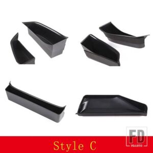 BMW 1 2シリーズ F40 F44 2020 + 黒フロントとリアドアインナーハンドルアームレスト収納ボックス携帯電話トレイアクセサリー - Style C-6 Pcs