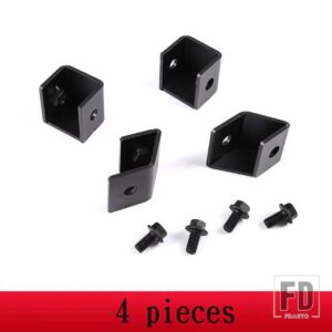 トヨタ 2007-2021 FJ クルーザー合金黒フロントシート強化ブラケット室内装飾アクセサリー - 4 Pieces