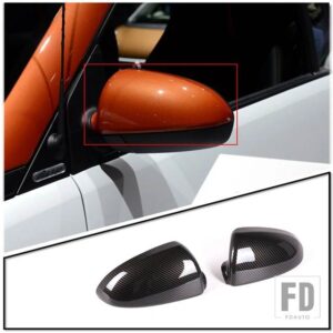 2009-2021 メルセデススマート 451 453 フォーツーフォーフォー ABS カーボンバックミラー装飾カバーステッカー - Carbon fiber 09-15