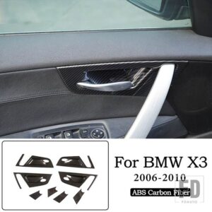 BMW 2006-2010 X3 E83 ABS カーボンパターンインナードアボウルカバーガラスリフティングフレームインテリアアクセサリー - 7