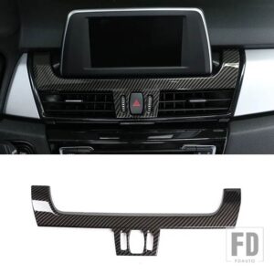 BMW 2シリーズ F45 F46 2015-2018 ABS カーボンカーナビゲーションディスプレイボリュームコントロール下装飾プレートカーアクセサリー - Style 3