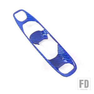 シボレー コルベット C8 2020-23 リアルハードカーボンカバーコンソールギアシフトボタンステッカーアクセサリー - Blue carbon fiber