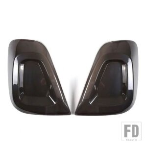 2016-2024 フィアット 500 ABS スモークブラックリアテールライト装飾カバーステッカー車外装アクセサリー 2個 - Rear tail light