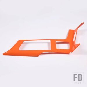 シボレー 2014-19 コルベット C7 Z06 ABS カーボン中央制御カップホルダーパネルフレームステッカー - Orange