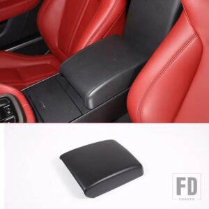 ジャガー ABS カーボン 2013-2024 F-TYPE 中央アームレストボックスカバーステッカーカーインテリアアクセサリー - style 1 Matte Black