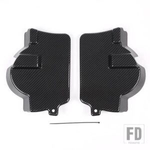 シボレー コルベット C8 2020 + ABS カーボンフロントショックタワートップカバーステッカーインテリアアクセサリー - Carbon Fiber