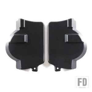 シボレー コルベット C8 2020 + ABS カーボンフロントショックタワートップカバーステッカーインテリアアクセサリー - matt black