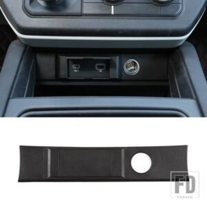 ランドローバー 2020-2021 ディフェンダー 110 ABS カーボン中央制御 USB 充電ポートカバーステッカー - Black