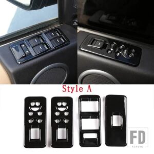 ランドローバー 2004-2009 ディスカバリー 3 LR3 ABS ブラック車内装飾フレームカバーステッカー内装アクセサリー - 4