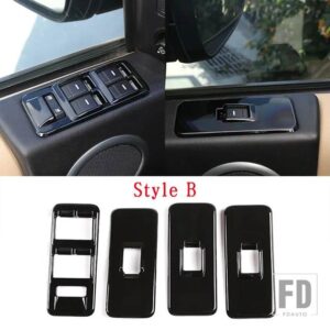 ランドローバー 2004-2009 ディスカバリー 3 LR3 ABS ブラック車内装飾フレームカバーステッカー内装アクセサリー - 5