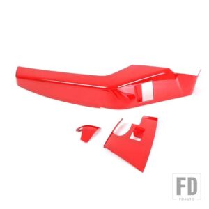 シボレー 2014-2019 コルベット C7 ABS カーボンガラスリフトスイッチフレームステッカーインテリアアクセサリー - Red