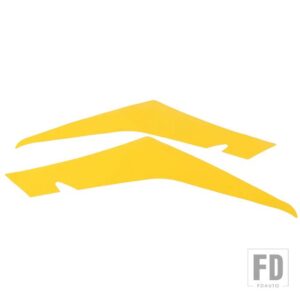 シボレー コルベット C8 2020-2023 フロントリップ吸気パネル装飾ステッカー PVC インテリアアクセサリー 2個 - Yellow
