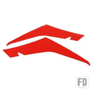 シボレー コルベット C8 2020-2023 フロントリップ吸気パネル装飾ステッカー PVC インテリアアクセサリー 2個 - Red