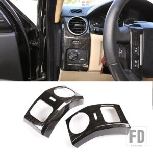 ランドローバー 2004-2009 ディスカバリー 3 LR3 ABS 黒木目車室内装飾フレームカバーステッカーインテリアアクセサリー - 7
