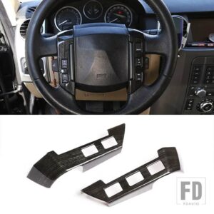 ランドローバー 2004-2009 ディスカバリー 3 LR3 ABS 黒木目車室内装飾フレームカバーステッカーインテリアアクセサリー - 3
