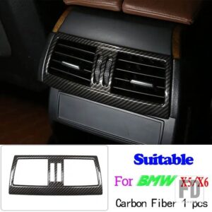 BMW X5 E70 X6 E71 2008-2013 ABS カーボンカーセンターコンソール計器パネルカバーステッカーアクセサリー - 10
