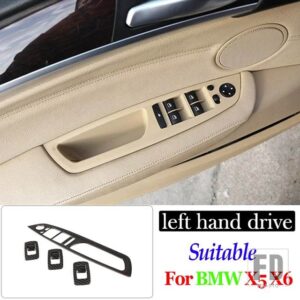 BMW X5 E70 X6 E71 2008-2013 ABS カーボンカーセンターコンソール計器パネルカバーステッカーアクセサリー - 12