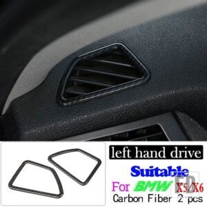 BMW X5 E70 X6 E71 2008-2013 ABS カーボンカーセンターコンソール計器パネルカバーステッカーアクセサリー - 2