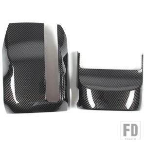 トヨタ スープラ 2019-2022 ステアリングホイールベースアンダーカバーステッカー ABS カーボンインテリアアクセサリー 2個 - Carbon Fiber